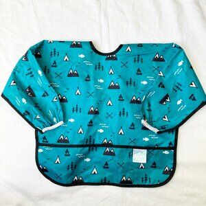 🪴5/$30 Bumkins 6-24m Baby Toddler Great Outdoors Mountains Long Sleeve Full Bib